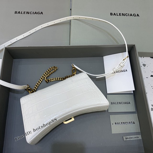 Balenciaga專櫃爆款沙漏包肩背女包 巴黎世家沙漏鏈條斜挎包 fyj1287